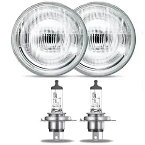 Par de Farol Para Jeep Willys, Rural e F-75, Fusca, Kombi, Opala, Maverick, Chevette, Belina e Corcel