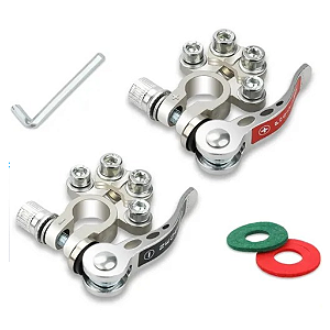 Conector terminal de bateria (6v-12v-24v) Jeep Willys Rural F75 - Desconexão Rápida