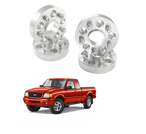 ESPACADOR ALARGADOR DE RODA 5 FUROS 38,1MM FORD RANGER JOGO 4PEÇAS