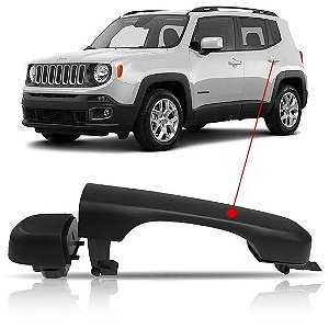 MAÇANETA EXTERNA PORTA JEEP RENEGADE 2015 A 2019 SEM FURO