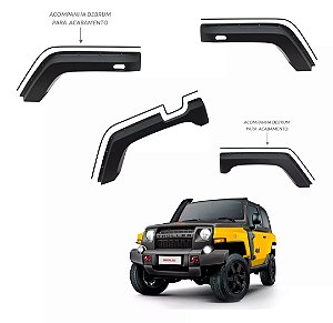 Jogo Alargador Paralama Cinza Bold Troller 2015 16 17 18 A 2021
