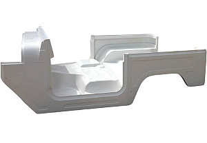 CARROCERIA CAIXOTE EM FIBRA TOYOTA BANDEIRANTE JIPE CURTO - BRANCA