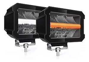 Par Farol de Milha Lentes de Reflexão 4,5" 60w com DRL e seta integrada