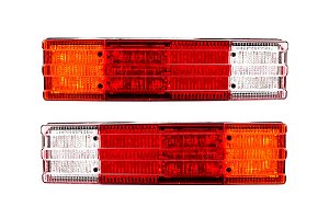 PAR LANTERNA TRASEIRA LED CAMINHÃO 90W 12/24V MB 1113 1513 1618 1620