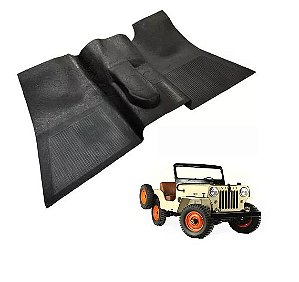Tapete Dianteiro Jeep Willys CJ3 Modelo Original em Borracha