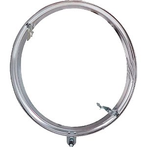 Aro de Farol Fusca 63 a 72 Ferro Cromado 2 Furos com Parafusos
