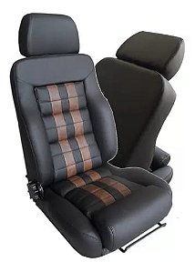 BANCO DIANTEIRO UNIVERSAL SPORT FIRST PRETO E MARRON + TRILHO - PAR