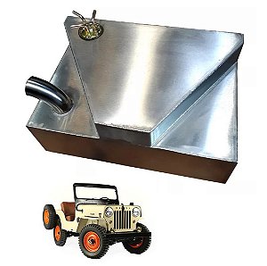 Tanque Combustível Inox Jeep Willys Traseiro Modelo Cj3 66 L + Bóia