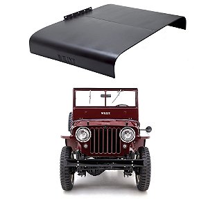 CAPÔ COM DOBRADIÇA JEEP CJ2A CJ3A DO 1946 A 1954 - ESTAMPADO WILLYS