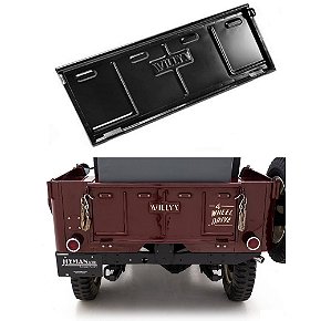 TAMPA TRASEIRA PARA JEEP CJ3 COM ESTAMPA WILLYS