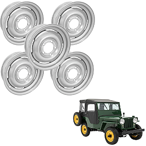 JOGO DE RODA ORIGINAL JEEP WILLYS CJ2A 16X4,5 (5un)