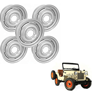 JOGO DE RODA ORIGINAL JEEP WILLYS CJ3 16X4,5 (5un)