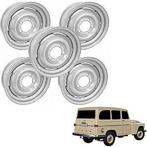 JOGO DE RODA ORIGINAL RURAL WILLYS / FORD ARO 15X4,5 (5un)