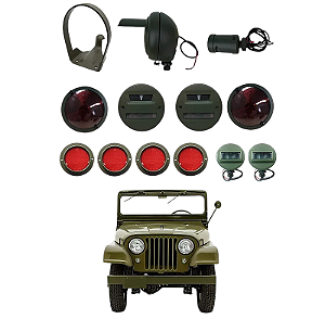 KIT DE ILUMINAÇÃO PARA JEEP MILITAR M520 WILLYS / FORD - 12 VOLTS