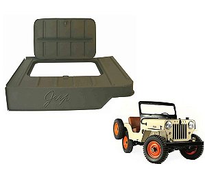 CAIXA DE FERRAMENTAS ESPECIAL COM TAMPA E ESTAMPA JEEP WILLYS CJ3B