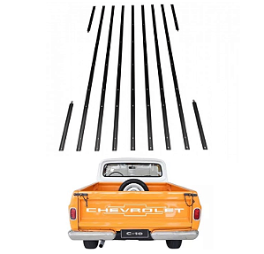 Kit Frisos Assoalho Caçamba Chevrolet C10 D10 A10 Em Ferro 1,5mm