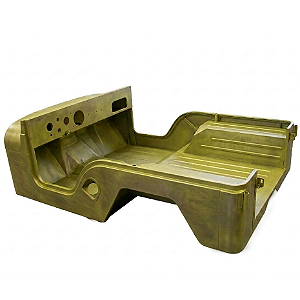 Caixote Carroceria Jeep CJ5 Ford / Willys - Réplica em Chapa 1.2mm (Reforçado)