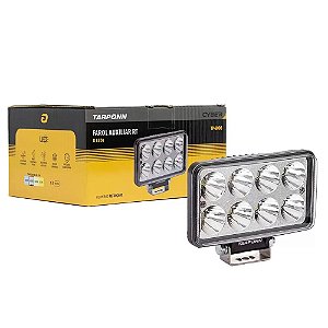 Farol Milha Led Retangular Alumínio 6000k 8 Led 24w 9-60v Tarponn
