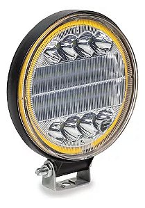 Farol Milha Led Redondo Fit Alumínio 6000k 24 Led Angel Eye Tarponn
