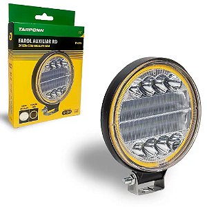Farol Milha Led Redondo Fit Alumínio 6000k 24 Led Angel Eye Tarponn