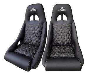 Bancos Concha Fixo Preto  Para Buggy / Bugre / Puma