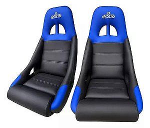 Bancos Concha Fixo Preto  Para Buggy / Bugre / Puma / Gaiola Off Road