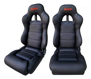 Bancos Concha Reclinável Para Buggy Preto