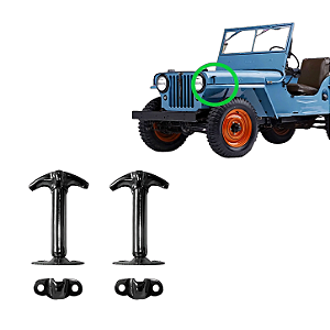 Kit Trava Capo Fecho Presilha Jeep Ford Willys CJ2