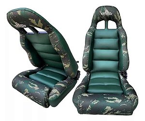 Bancos Concha Modelo Americano Verde Militar E Camuflado Jeep Willys