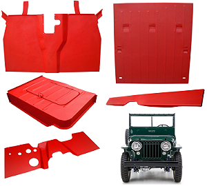 KIT ASSOALHO COMPLETO PARA JEEP WILLYS CJ2 / CJ3
