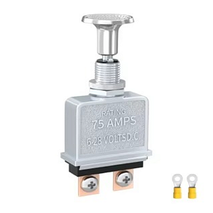 Interruptor liga/desliga 75 AMP 6-28V DC 2 posições Jeep Willys / Ford