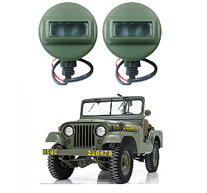 LANTERNA DIANTEIRA TORPEDO BLACK OUT JEEP MILITAR M38-A1