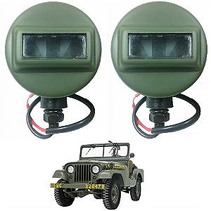 LANTERNA DIANTEIRA TORPEDO BLACK OUT JEEP MILITAR M38-A1