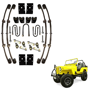 Kit Feixe Molas da Bandeirante Para Suspensão Jeep Ford / Willys Canela Fina