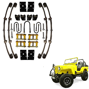 Kit Feixe Mola Da Bandeirante Para Suspensão Jeep Ford / Willys Canela Grossa