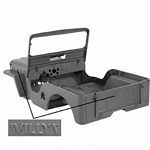 KIT CARROCERIA EM AÇO JEEP WILLYS CJ-3A 1949 A 1952