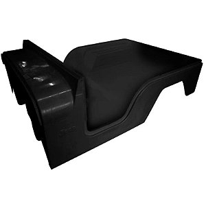 Caixote Carroceria Em Fibra Jeep Willys / Ford CJ5 na Cor Preta
