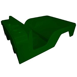 Caixote Carroceria Em Fibra Jeep Willys / Ford CJ5 na Cor Verde