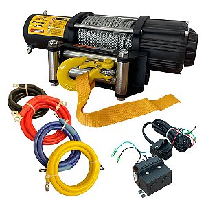 Guincho Elétrico 12v 5000 Libras 2268 Kg c/ Cabo de Aço