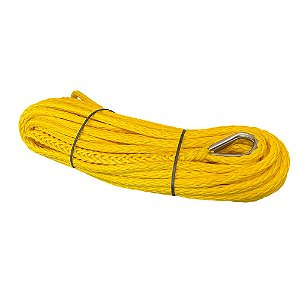 Cabo Sintético p/ Guincho Sem Gancho 28m Amarelo 20.000 Lb 9.071 Kg