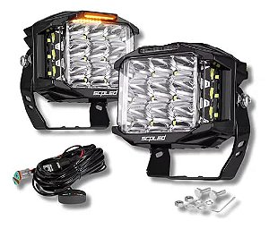 PAR FAROL DE MILHA LONGO ALCANCE 60W COM DRL