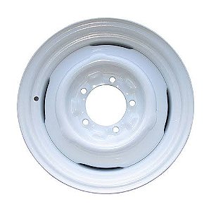 RODA ORIGINAL BRANCA PARA JEEP WILLYS / F75/F85 ARO 16X6 / 4 JANELAS 5 FUROS