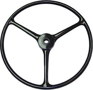 Volante De Direção De 03 Raios Jeep Ford Willys -Americano -Omix-Ada - Preto