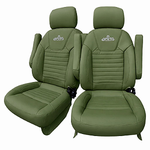 Banco Automotivo Reclinável C-evo para Motorhome Cor Verde Oliva