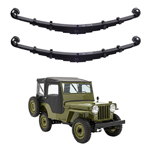 Feixe De Molas Traseiro (Esquerdo+Direito) Jeep Willys CJ2A CJ3A CJ3B (1948a1954)