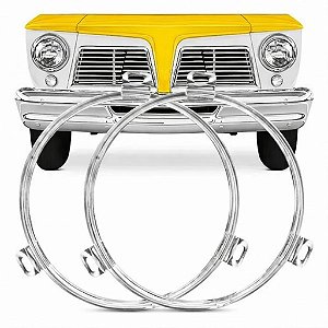 ARO INTERNO CROMADO DO FAROL RURAL F75 FORD / WILLYS