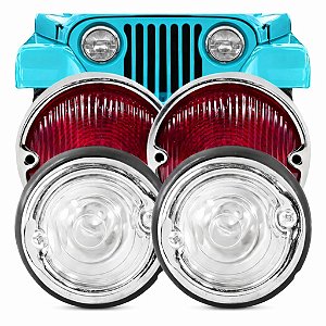 Lanternas Dianteira e Traseira Jeep CJ5 Ford / Willys