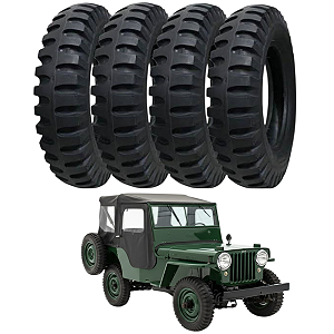 Pneu Militar AT06 Pirelli Anteo 650 x 16 Jeep Willys Cj2A Cj3A - Jogo 4 Pneus