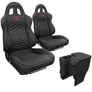 BANCO PARA TROLLER RALLYE DESIGN STRADALE EM COURVIN (PAR) + CONSOLE PRETO