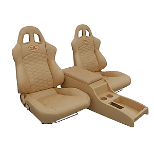 BANCO PARA LAND ROVER DEFENDER RALLYE DESIGN STRADALE EM COURVIN (PAR) + CONSOLE BEGE